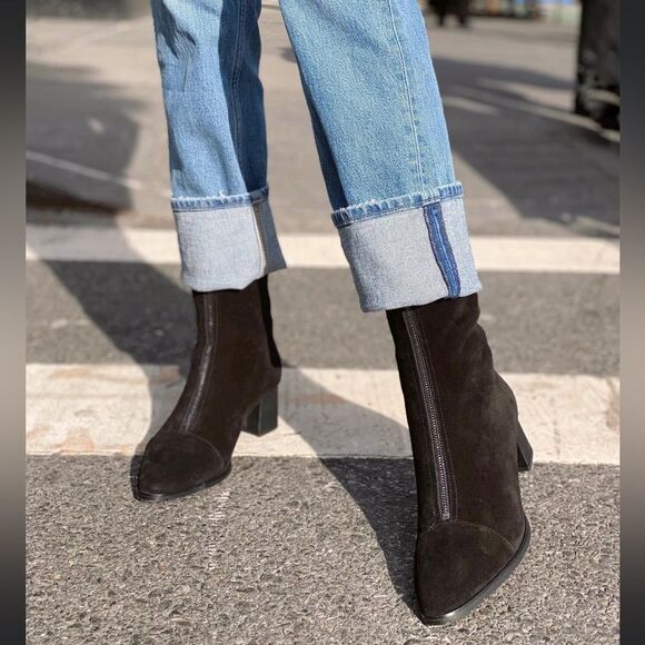 SJP zip up faux fur lined boots - Picture 1 of 11